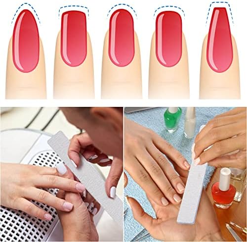 50pcs 80/80 Grit Nail Files Acrylic Nails Emery Boards File Professional Nail Art Tools for Home,Salon,Strong,Double Sided