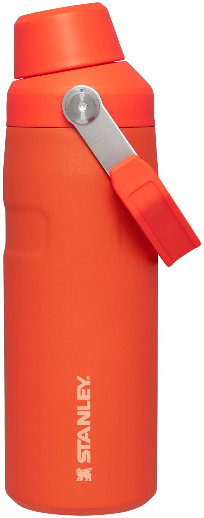 Stanley IceFlow Fast Flow Water Bottle 16 OZ | Angled Spout Lid | Lightweight & Leakproof for Travel & Gym | Insulated Stainless Steel | BPA-Free | Tigerlily