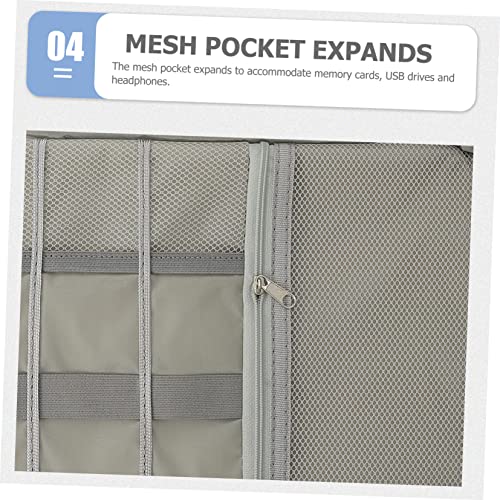 HEMOTON Multipurpose Electronic Products Storage Bag with Three Layers, Earphone and Data Cable Organizer Pouch Travel Carry Case, Black