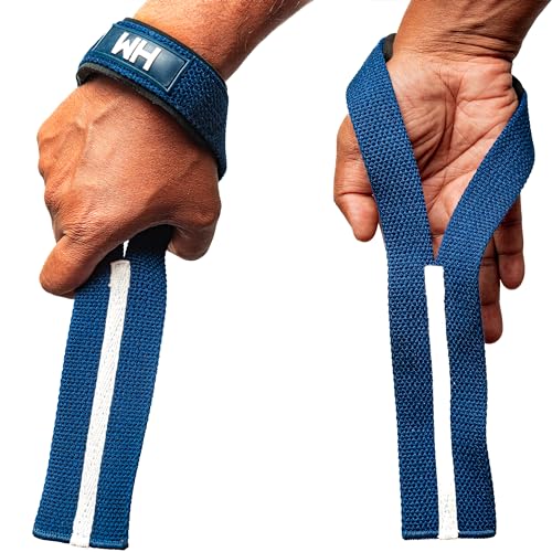 Weightlifting House Elite Wrist Straps with Neoprene Padding - Hand Wraps for Olympic Lifting, Snatch, Pulls, and Deadlift Straps - Grip Strength Trainer, Weight Lifting, Wrist Wraps, Exercise Bands