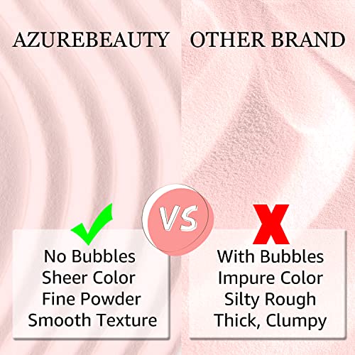 AZUREBEAUTY Translucent Dip Powder - Nail Bed Color 2Oz/56g, Sheer Nude Semi-transparent Clear Soft Peach Pink Dipping Powder Crystal Natural Nail Art Starter Manicure Salon DIY Home for Starter Gift