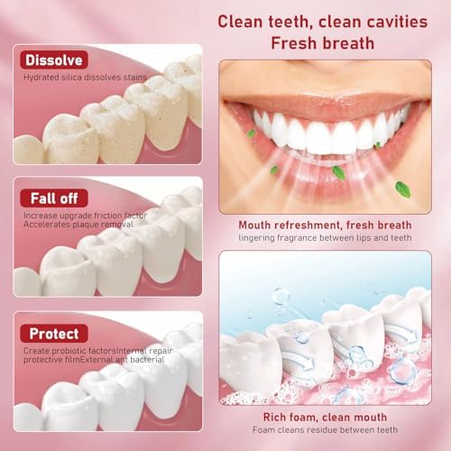 2Pcs Sp-8 Probiotics Whitening Toothpaste Upgraded, New Version Fluoride-Free & Probiotic-Infused Formula, Ultra Fresh Mint for Deep Cleaning & Long-Lasting Fresh