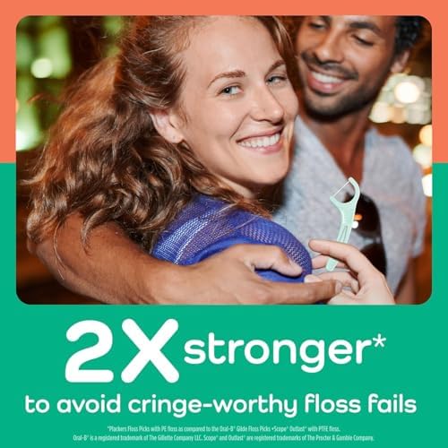 Plackers Micro Mint Dental Floss Picks, 90 Count (Pack of 3)