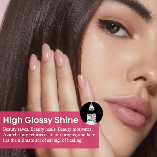 AZUREBEAUTY 4+4pc Dip Powder Liquid Set, 15ml/0.5oz, with Base/Top Coat, Activator, Brush Saver, Nail File– Fast Drying Formula, No UV Light Needed ﻿