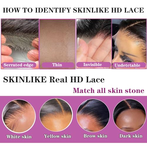 2x6 Skinlike Real HD Lace Closure Deep Parting Straight Human Hair, 0.095mm Ultra-thin HD Lace, Tiny Knots, Brazilian Virgin Hair Closure, Pre-plucked with Natural Hairline, 12inch