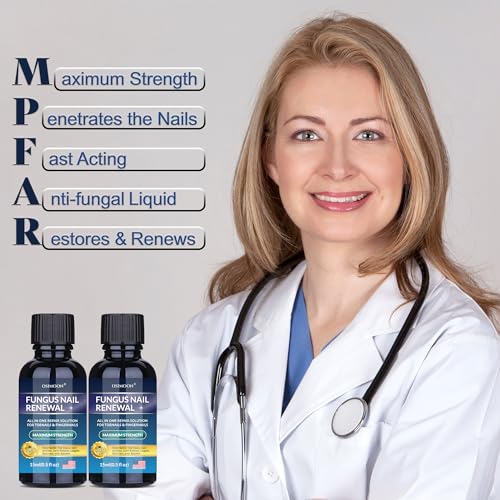 Toenail Fungus Treatment Extra Strength: Nail Fungus Treatment with 10% Undecylenic Acid, Nail Repair for Damaged Nails, Nail Fungus Treatment for Men and Women (2 Packs), Blue