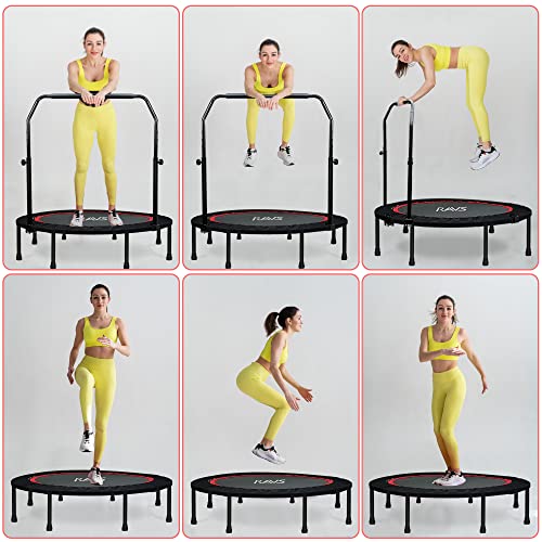 Exercise Trampoline for Adults 40" Exercise Workout Rebounder Trampoline with Handle, Max Load 330lbs