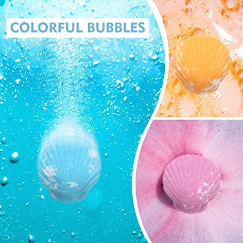 Bath Bombs for Kids with Toys Inside for Girls Boys - 12 Handmade Bubble Bath Fizzies Bomb with Surprise Sea Animals Toys, Moisturize Gentle and Kids Safe