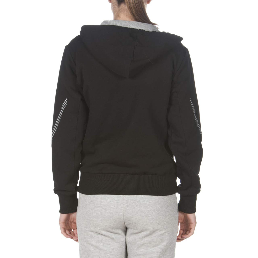 ARENA Standard Team Line Full Zip Hooded Jacket for Men and Women, Black, XS