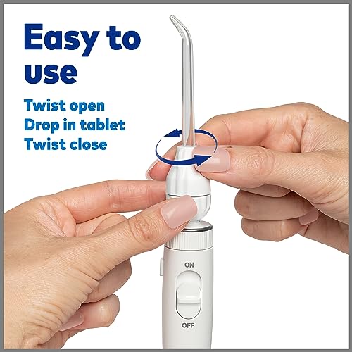 Waterpik Boost Water Flosser Tip with 30 Fresh Mint Whitening Tablets, Whiten Teeth and Remove Stains Gently