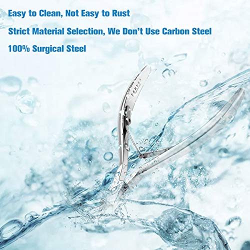 FERYES Cuticle Clipper Professional Manicure and Pedicure Cuticle Remover Tools, Medical Grade Stainless Steel Cutial Cutter, 6mm Jaw- 1 Piece (Silver)