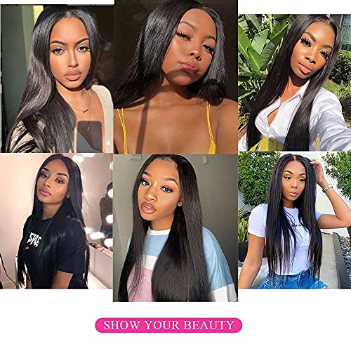 13x4 Lace Frontal Closure Ear to Ear HD Lace Frontal 12 Inch Brazilian Straight Frontal Lace Closure Virgin Human Hair Frontals Natural Black 150% Density