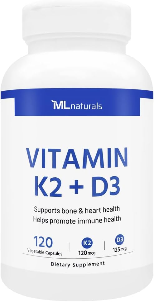 Vitamin K2 + D3 120 Vegetable Capsules