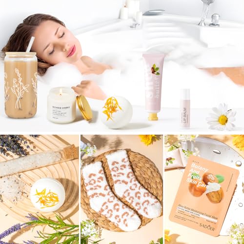 Self Care Gifts for Women Get Well Soon Gifts Care Package, Thinking of You Gift for Women Relaxing Spa Feel Better Gift, Mental Health Stress Relief Box Mothers Day Ideas for Mom Her Sister Friends