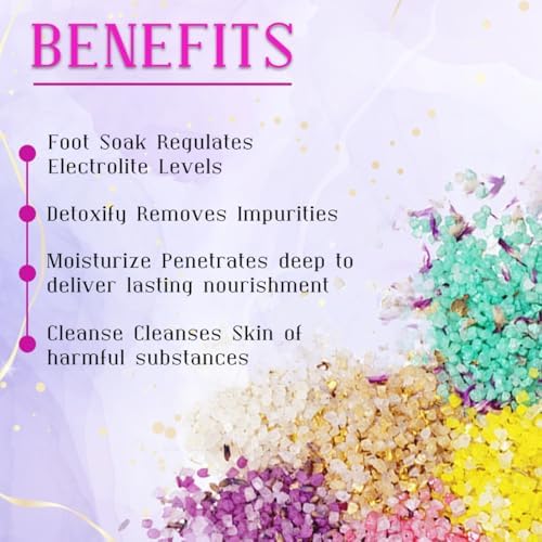 Bath Salt Gift Set for Women – 8 Pack Epsom and Dead Sea Salt with Essential Oils, Daily Relaxing Soak for Tub or Foot Bath, Travel Size, 1oz Each