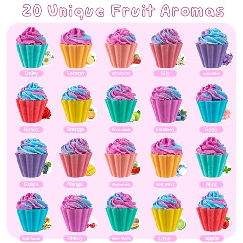 Bath Bombs for Kids with Surprise Unicorn Inside, 20 Kids Bath Bombs Gift Set, Handmade Bubble Bath Fizzes Bomb for Chrildren Birthday Christmas and Party Favor Christmas Gifts Set for Girls