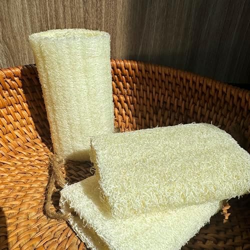 4" Natural Loofah Exfoliating Body Sponge Scrubber for Skin Care in Bath Spa Shower Pack of 24