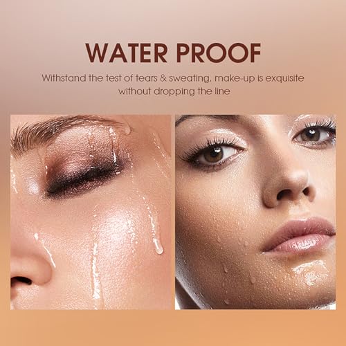 Concealer Contouring Palette, 16 Colors Medium to Dark Color Corrector Combination Cosmetics Powder Palette with Brush, Cover Dark Circles, Bruises, Age Spots, Blemish, Vegan & Cruelty Free