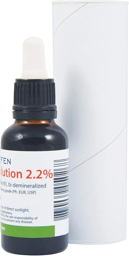 2.2% Lugol's Iodine Solution 1 Fl Oz - 30 ml | Pharmaceutical Grade Ingredients | Lugols Solution Made with Iodine and Potassium Iodide | Heiltropfen®