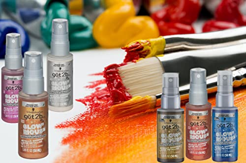 got2b GLOW'RIOUS Metallic Shimmer Hair Glitter & Body Glitter Duel Spray 1.69oz (Silver)
