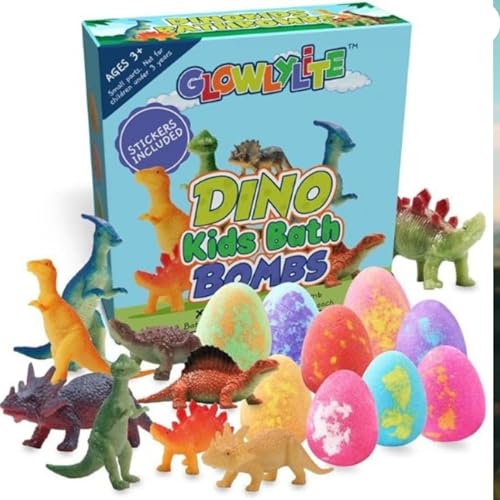 Bath Bombs | 9 Pack Organic Bath Bomb For Kids With Surprise Inside | Organic Bubble Bath Fizzies With Toys, Fun Birthday Gift And Stocking Stuffer for Boys and Girls, Perfect for Bath Time