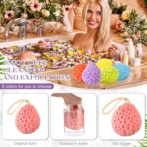 36 Pcs Bath Sponge Deep Cleansing Body Loofah Gentle and Deep Exfoliating Body Scrubber Bath Accessories Men Women Baby Sponge for Bathing Shower (Multicolor)