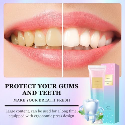 2PCS Niacinamide Whitening Toothpaste, Nicotinamide Dazzling White Toothpastes, Protects Enamel, Fresh Breath, Remove Tooth Stains