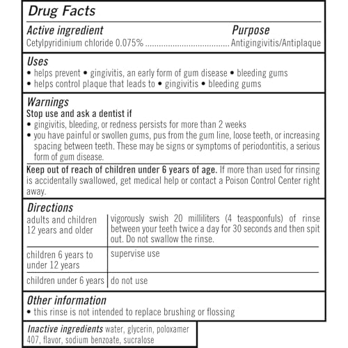 TheraBreath Plaque Control Pre-Brush Oral Rinse, Refreshing Mint Flavor, Antigingivitis and Antiplaque Rinse, Dentist Formulated, Alcohol Free, 16 Fl Oz (Pack of 2)