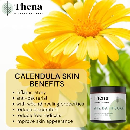 Best Organic Sitz Bath Soak for Postpartum Recovery Care New Mom Essentials & Natural Hemorrhoid Treatment, 100% Natural & Gentle with Pure Epsom and Dead Sea Salts Witch Hazel Lavender Essential Oil