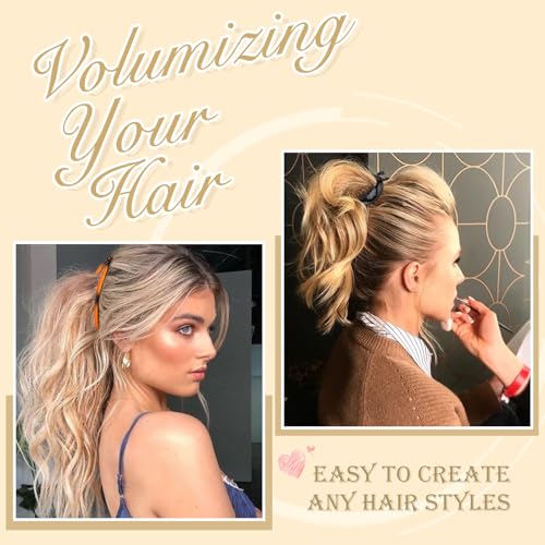 18pcs Banana Clip Hair Clips, Hapdoo Banana Clips for Women Girls Volumizing Ponytail Hair Claw Clip Styling Accessories, 6 Styles