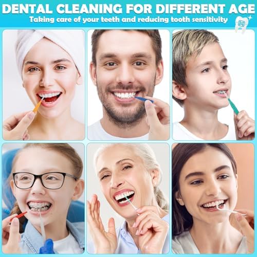 450 PCS Interdental Brushes Dental Floss Picks for Teeth Cleaning with Soft and Bendable Bristles Efficient Orthodontic Braces Oral Care Tooth Picks Flossers Cleaning Tools