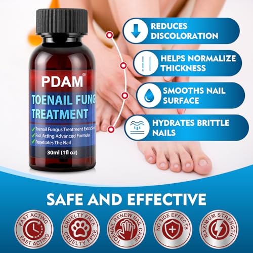 Toenail Fungus Treatment Extra Strength - Toe Nail Fungus Treatments for Thick, Nail Strengthener and Growth, Nail Fungus Treatment Extra Strength for Broken, Discolored Nail & Ingrown Toenail - 30ml