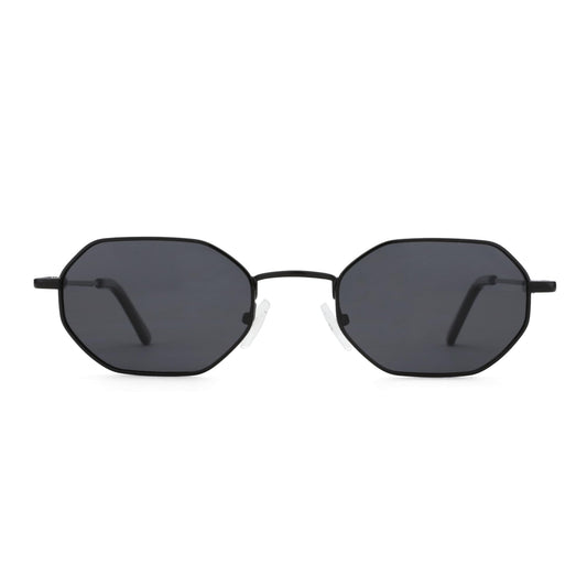 ZENOTTIC Small Octagonal Polarized Sunglasses for Women Men Hippie Metal Frame Retro Rectangle Sun Glasses