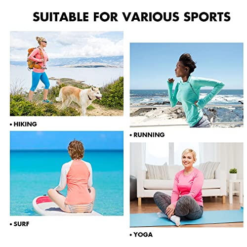 BALEAF Women's UPF 50+ Long Sleeve Rash Guard Swim Shirts SPF Quick Dry Lightweight T-Shirt Outdoor Hiking Runing 2 Pack Black Size XL