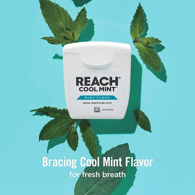 REACH Dental Floss, Cool Mint, 6 Count
