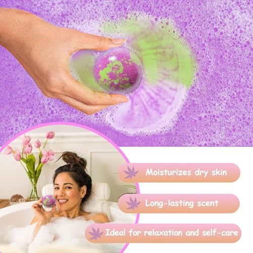 Bath Bombs for Women, 20 Pcs Handmade Bubble Bathbombs Gift Set, Shea & Coco Butter Dry Skin Moisturize, SPA Relaxing Gifts for Women & Men, Her, Girls, Wife, Birthday (Package May Vary)