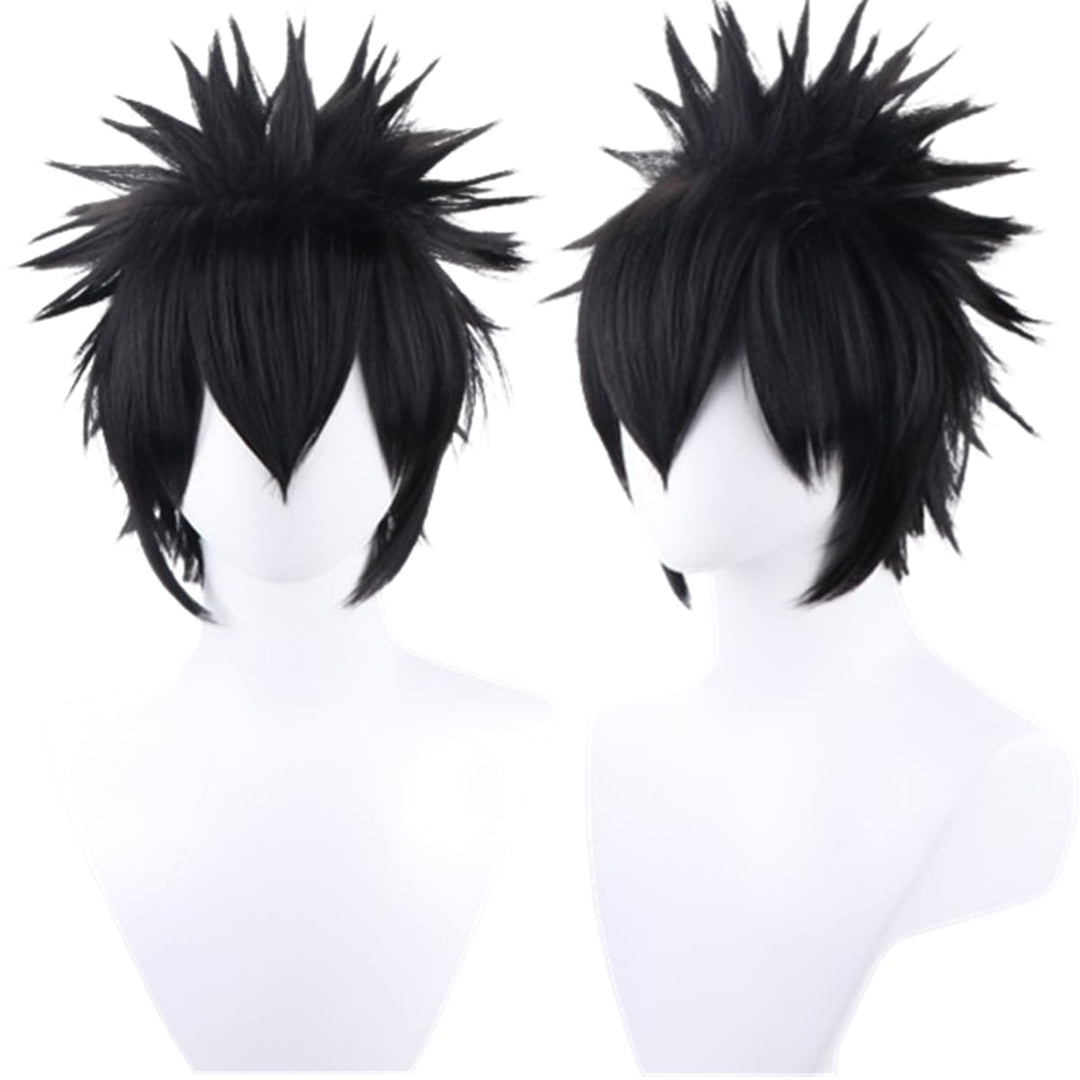 NiceLisa Black Short Fluffy Men's Sasuke Uchiha Megumi Fushiguro Anime Cosplay Costume Halloween Wig (not styled)