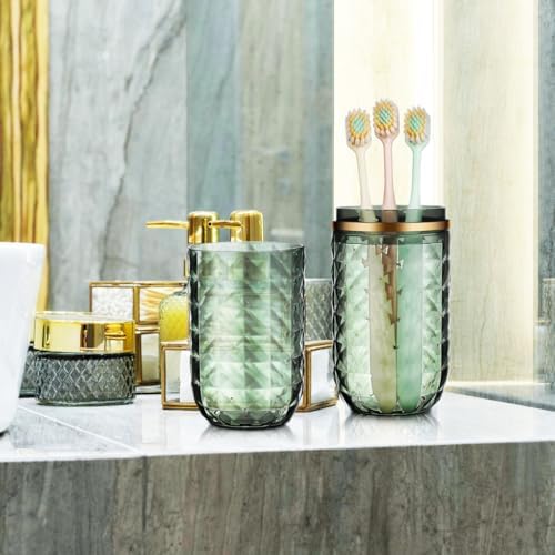 2PCS Travel Toothbrush Case Portable Toothbrush Holder Cup Storage Container for Home Bathroom Trip School - Green (Green) (2)