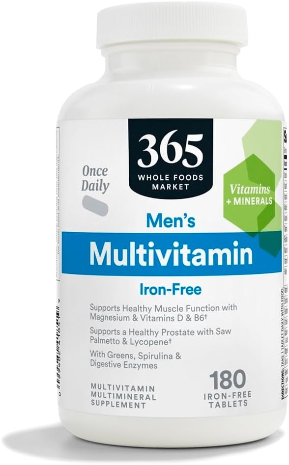 365 by Whole Foods Market, Men's One Daily Multivitamin Tablets, 180 CT