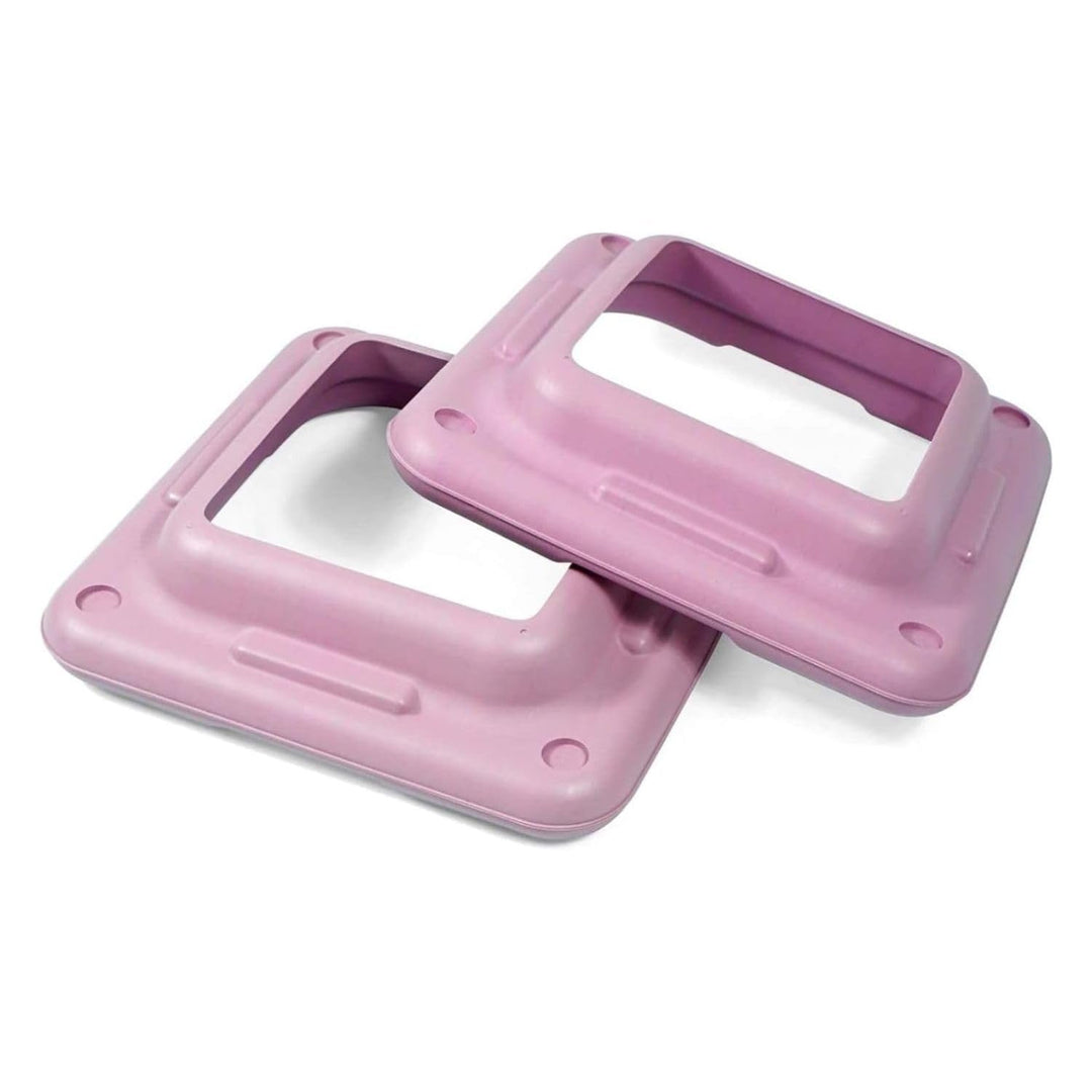 Yes4All Aerobic Exercise Workout Step Platform Health Club Size with 2 Adjustable Risers Included and Extra Risers Options - Pastel Pink - Pair