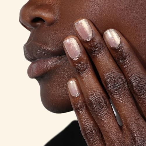 LONDONTOWN Shimmer Nail Highlighter - Multi-Dimensional Iridescent Finish Nail Polish Treatment, Vegan Cruelty Free, Shimmery Gold Soft Pink, Sunkissed - .40fl oz