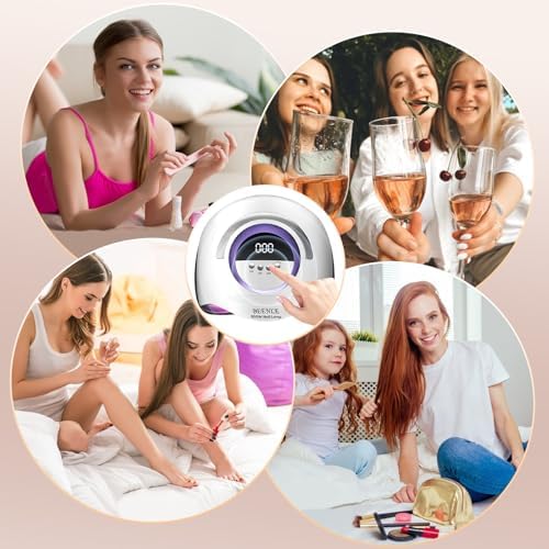 300W Nail Lamp Gel Nail Lamp Nail Dryer UV Lamps with 72 Led Beads for Gel Nails, LED Nail Lamp with Automatic Sensor / 4 Timer Setting, Home and Salon