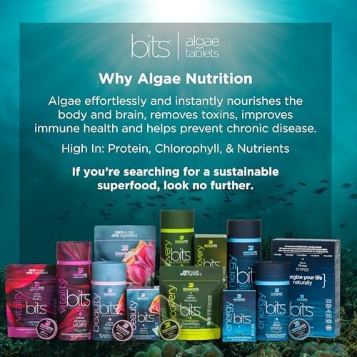 BEAUTYbits - Organic Spirulina Tablets - Algae Superfood - Collagen, Protein, Chlorophyll - Hair, Nails, & Skin Care - Vegan, Keto, Gluten Free - Self Care - Skincare Beauty Gifts - 1000 Tablet Bag
