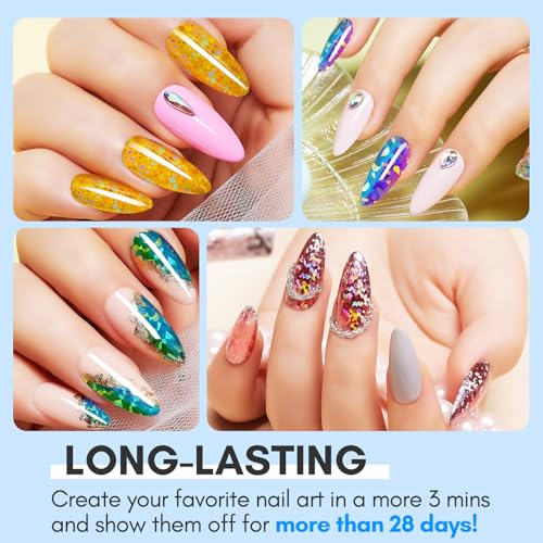 Makartt Nail Foil Glue Gel for Nail, Foil Gel Transfer for Nails Art Stickers Strong Adhesion Foil Transfer Gel Soak Off Nail Foil Kit Gel Nail Glue Manicure Salon DIY UV Lamp Required 15ML 2pcs