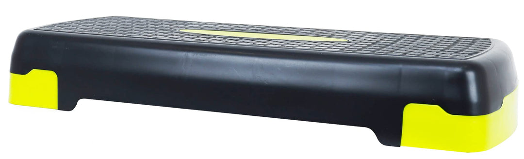 Fitvids Adjustable Workout Aerobic Stepper Step Platform Trainer, 27-Inch, Black/Lemon