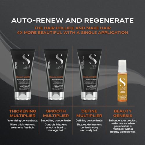 Alfaparf Milano Semi di Lino Sublime Cellula Madre Beauty Genesis Vials - Argan Ampoules for Radiant and Healthy Hair - Protects Color - Adds Shine (12 Vials / 0.44 fl. oz. each)