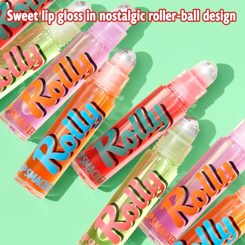 Lip Smacker Rolly Lip Gloss, Classic Roller-Ball Design for a Cooling Sensation, Hydrating & Moisturizing Shine - Watermelon