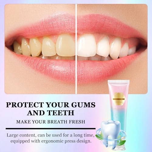 2Pcs Acssart Radiant Whitening Toothpaste, Niacinamide Whitening Toothpastes, Niacinamide Intensive White Toothpastes, Fresh Breath, Deep Cleaning Care