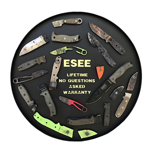 ESEE Izula Fixed Blade Knife w/Molded Polymer Sheath and Clip Plate (Dark Earth Finish/Black Sheath)
