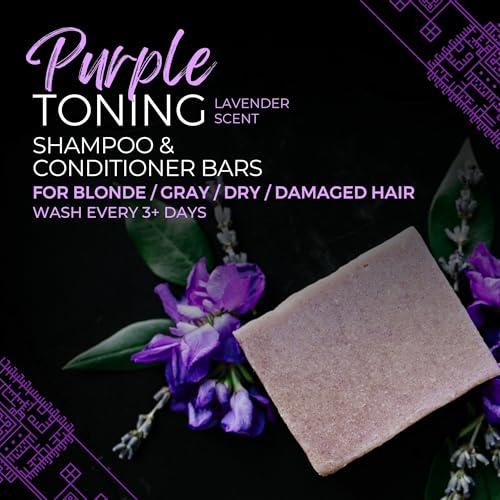 Viori Purple Conditioner Bar - Handcrafted with Longsheng Rice Water & Natural Ingredients - Blonde Hair Toner to Neutralize Brassy Tones